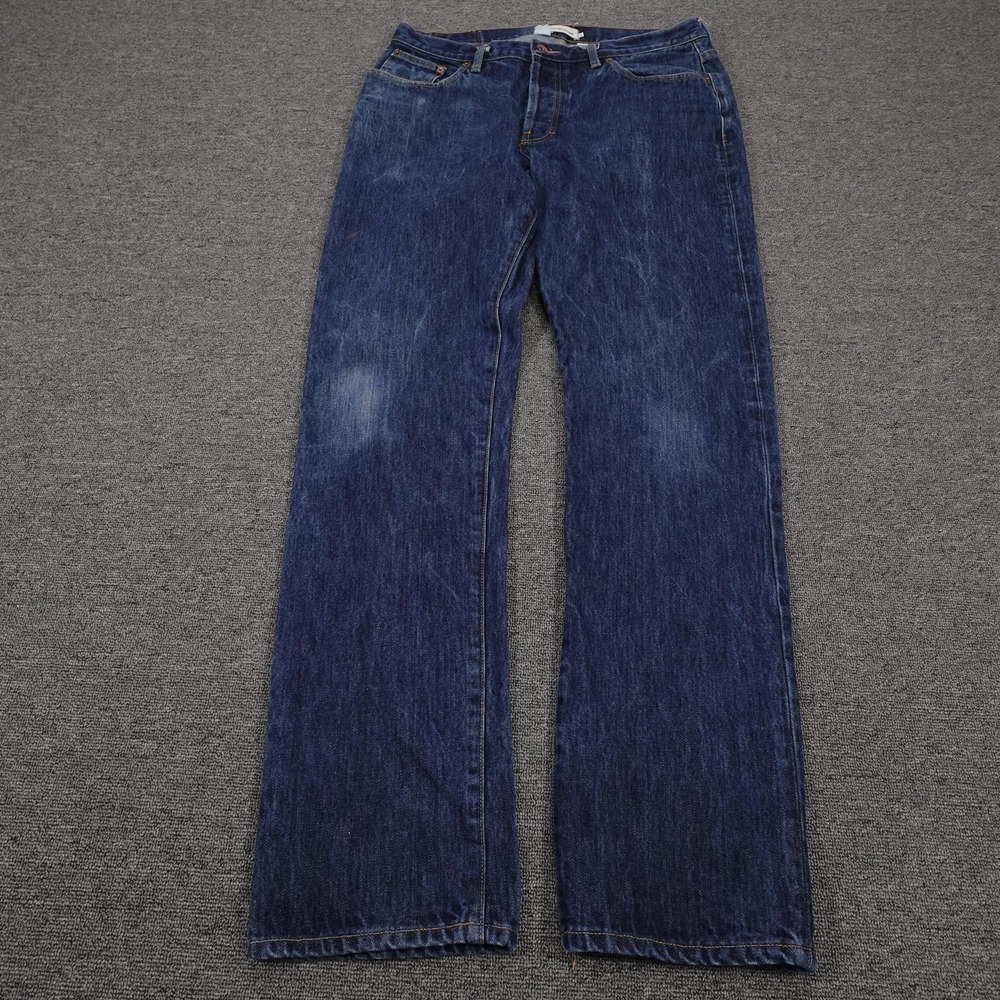Taylor Stitch Jeans Mens 36x36 Blue Democratic Dark Wash Regular Straight Denim